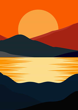 river in the evening