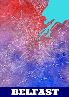 Belfast UK City Map