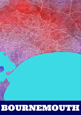Bournemouth UK City Map