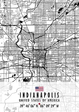 INDIANAPOLIS MAP USA