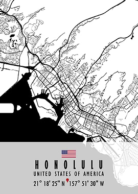HONOLULU MAP USA