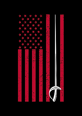 Fencing American Flag July