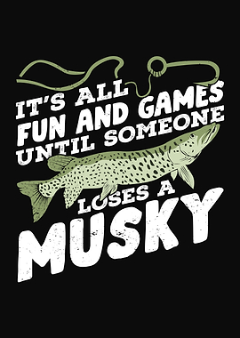 Funny Musky Fishing Design