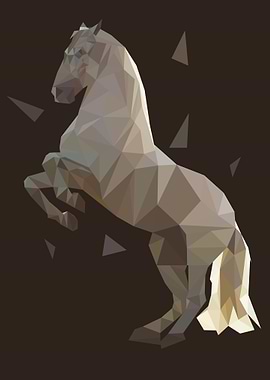 White horse standing