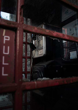 Damaged phonebooth