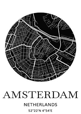 Amsterdam Netherlands Map