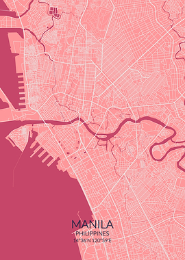 Manila Pink Rose Map