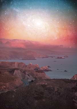 surreal galactic sky