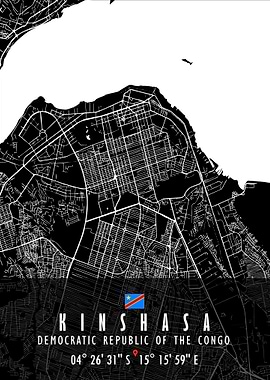 KINSHASA MAP CONGO