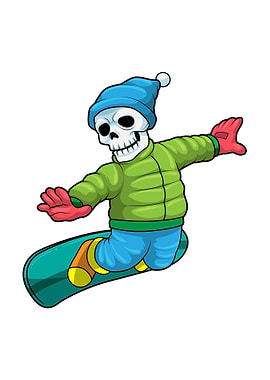 Skeleton Snowboard Cap
