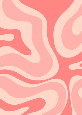 Blush Retro Liquid Swirl