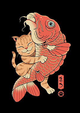 Cat Catching Carp