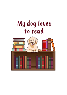 Cute My Dog Loves To Read