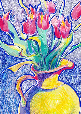 Tulips in a jug