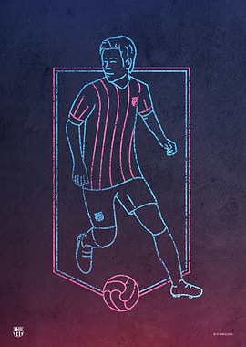 FC Barcelona Player Neon