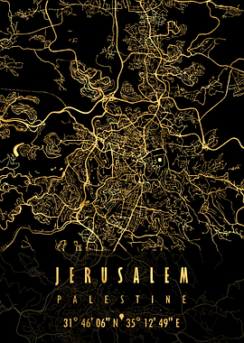 JERUSALEM MAP PALESTINE