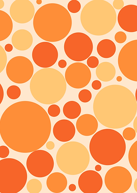 Bubbly Mod Dots in Orange