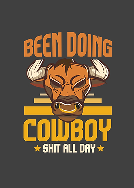 Funny Cowboy Shit Cow