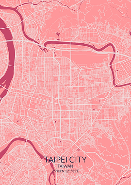 Taipei City Pink Rose Map