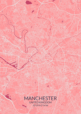 Manchester Pink Rose Map
