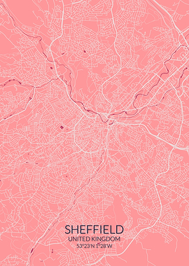 Sheffield Pink Rose Map