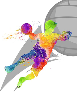 Dodgeball Player Colorful