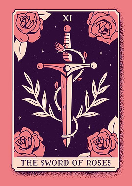 Sword of Roses Tarot Card