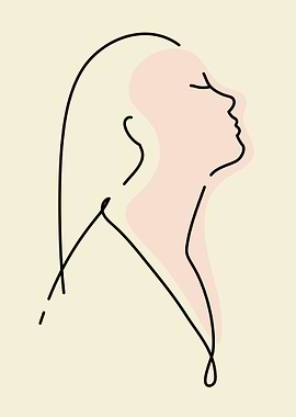 Woman Modern Line Art