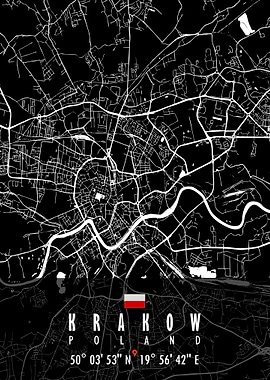 KRAKOW MAP POLAND