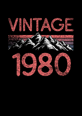 Birthday mountain Vintage