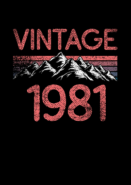 Birthday mountain Vintage