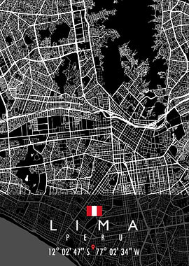 LIMA MAP PERU