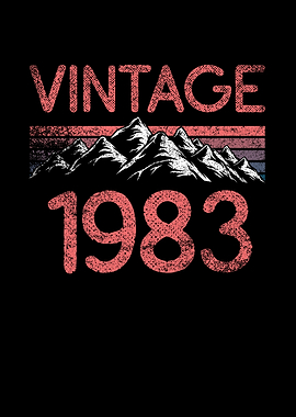 Birthday mountain Vintage