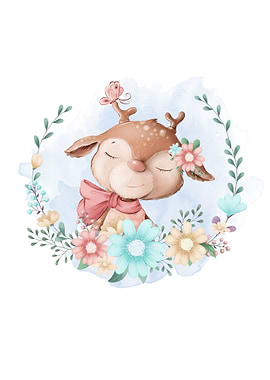 Deer With flowers