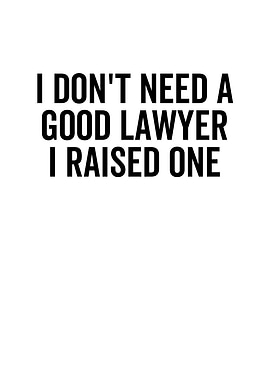 I Dont Need a Good Lawyer