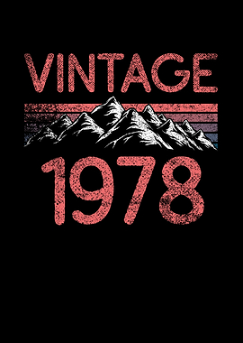 Birthday mountain Vintage