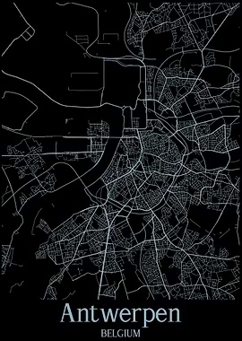 Antwerpen Map Belgium
