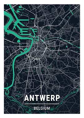 Antwerp Map Belgium