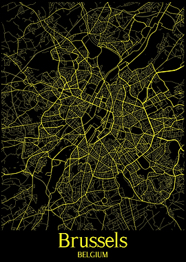 Brussels Map Belgium