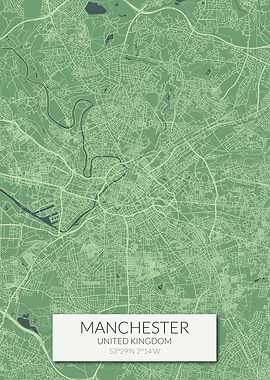 Manchester Green Map