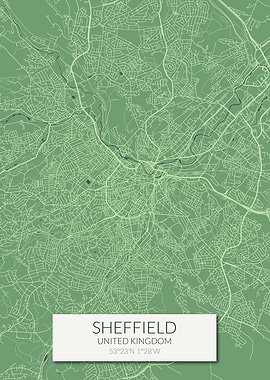 Sheffield Green Map