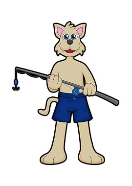 Dog Fishing Fishing rod