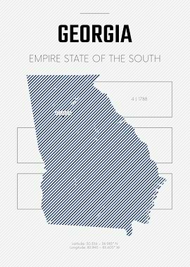 Georgia fingerpprint map