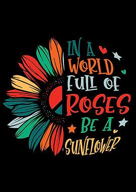 hippie quote sunflower