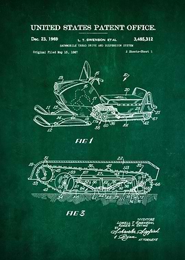 49 Snowmobile Patent 1969