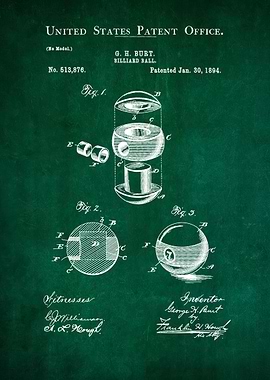 50 Billiard Ball Patent 1