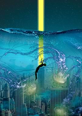 Silhouette Underwater