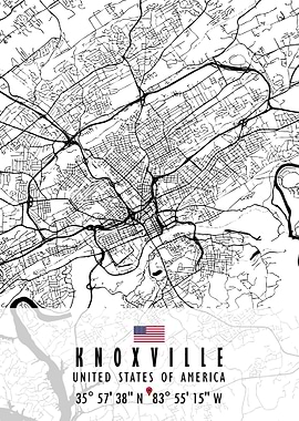 KNOXVILLE MAP USA