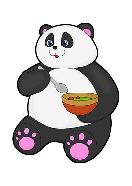 Panda Eating Vegetarian
