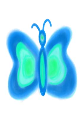 blue green watercolor butt